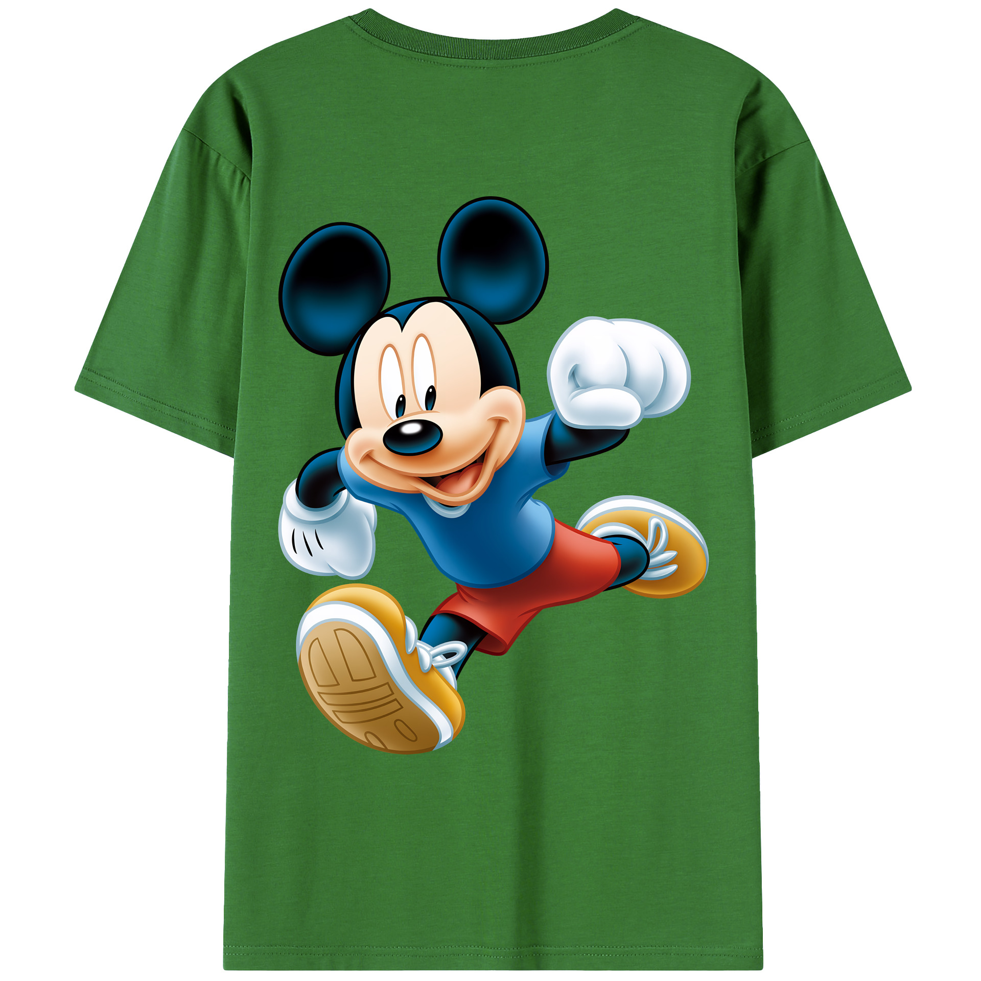 ミッキーマウス Mickey Mouse レディース半袖Tシャツ(バックプリント)